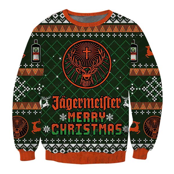 Elk Letter Design Christmas Ugly Sweatshirt / [blueesa] /