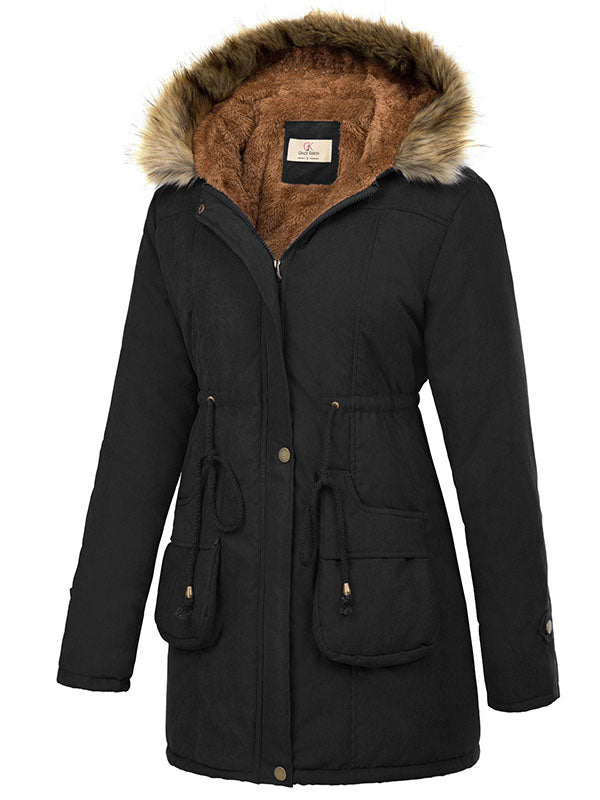 Women's hooded warm winter jacket