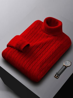 Men's solid color casual business sweater