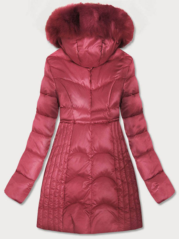 Pink stitched winter ladies jacket
