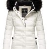 Ladies winter jacket with detachable fur collar