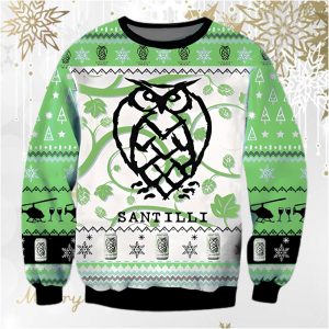 Men's SantIlli Beer 3D Print Ugly Christmas Sweatshirt / [blueesa] /