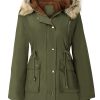 Women's Hooded Woolen Coat Faux Fur Jacket